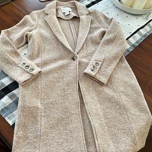 Rachel Zoe Womens Coat Wool Blend One Button Car Coat Size L